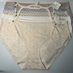 Anne Klein Soft Brushed Pastel Microfiber Laser Cut Tech Sealed 5 pc Underwear